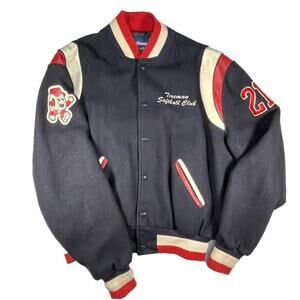 Vintage Varsity Jacket Detroit Tireman Softball Club Holloway Bomber Jacket USA